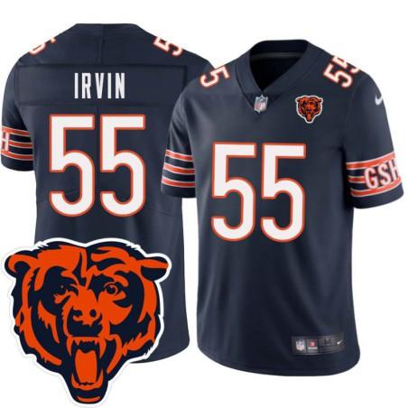 Bears #55 Bruce Irvin Tackle Twill Jersey -Navy with 2023 Bear Head Logo Patch