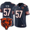 Bears #57 Manti Te'o Tackle Twill Jersey -Navy with 2023 Bear Head Logo Patch