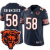 Bears #58 John Kreamcheck Tackle Twill Jersey -Navy with 2023 Bear Head Logo Patch