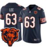 Bears #63 Cameron Lee Tackle Twill Jersey -Navy with 2023 Bear Head Logo Patch