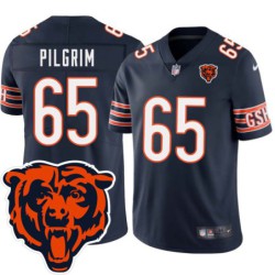 Bears #65 Evan Pilgrim Tackle Twill Jersey -Navy with 2023 Bear Head Logo Patch