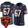 Bears #67 Jerry Fontenot Tackle Twill Jersey -Navy with 2023 Bear Head Logo Patch