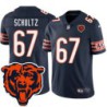 Bears #67 William Schultz Tackle Twill Jersey -Navy with 2023 Bear Head Logo Patch