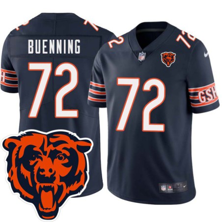 Bears #72 Dan Buenning Tackle Twill Jersey -Navy with 2023 Bear Head Logo Patch