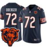 Bears #72 Jerry Doerger Tackle Twill Jersey -Navy with 2023 Bear Head Logo Patch