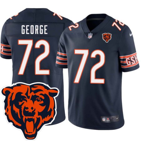 Bears #72 Bill George Tackle Twill Jersey -Navy with 2023 Bear Head Logo Patch