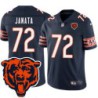 Bears #72 John Janata Tackle Twill Jersey -Navy with 2023 Bear Head Logo Patch