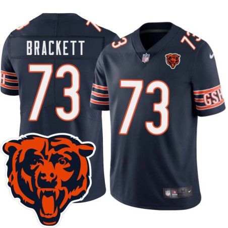 Bears #73 M.L. Brackett Tackle Twill Jersey -Navy with 2023 Bear Head Logo Patch