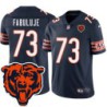 Bears #73 Tayo Fabuluje Tackle Twill Jersey -Navy with 2023 Bear Head Logo Patch