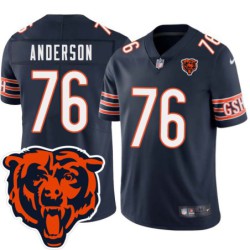 Bears #76 Abdullah Anderson Tackle Twill Jersey -Navy with 2023 Bear Head Logo Patch