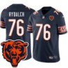 Bears #76 Ron Rydalch Tackle Twill Jersey -Navy with 2023 Bear Head Logo Patch