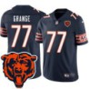 Bears #77 Red Grange Tackle Twill Jersey -Navy with 2023 Bear Head Logo Patch