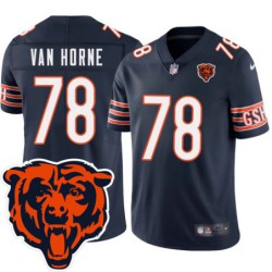 Bears #78 Keith Van Horne Tackle Twill Jersey -Navy with 2023 Bear Head Logo Patch