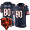 Bears #80 Gary Mullen Tackle Twill Jersey -Navy with 2023 Bear Head Logo Patch