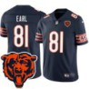 Bears #81 Robin Earl Tackle Twill Jersey -Navy with 2023 Bear Head Logo Patch