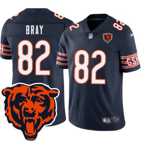 Bears #82 Ray Bray Tackle Twill Jersey -Navy with 2023 Bear Head Logo Patch