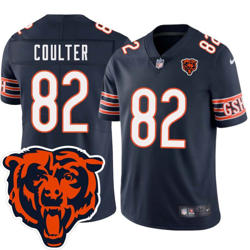 Bears #82 Isaiah Coulter Tackle Twill Jersey -Navy with 2023 Bear Head Logo Patch