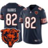 Bears #82 Dwayne Harris Tackle Twill Jersey -Navy with 2023 Bear Head Logo Patch