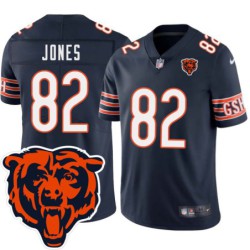 Bears #82 Daryl Jones Tackle Twill Jersey -Navy with 2023 Bear Head Logo Patch