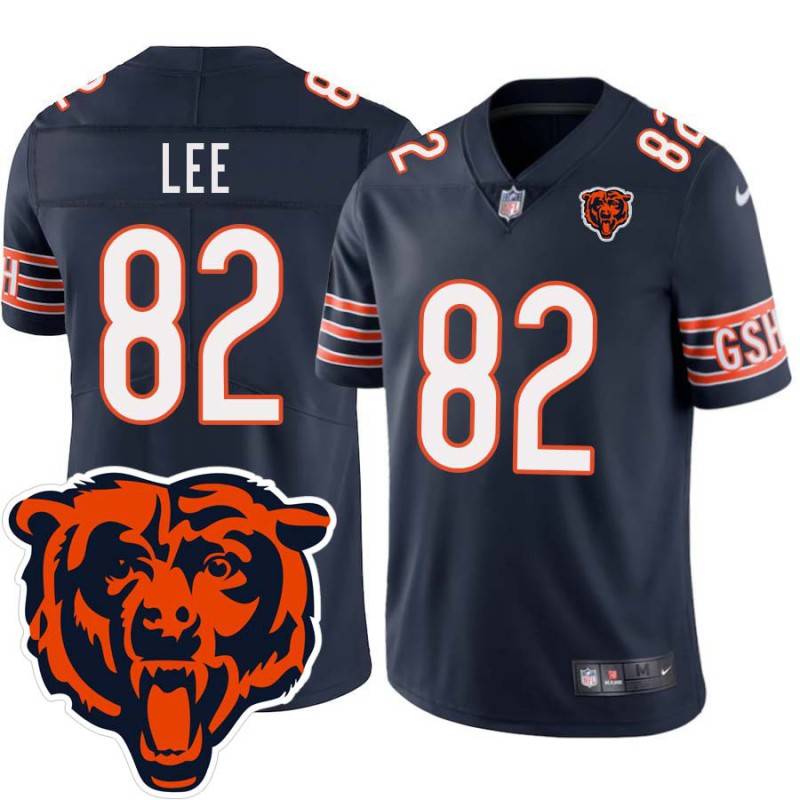 Bears #82 Khari Lee Tackle Twill Jersey -Navy with 2023 Bear Head Logo Patch