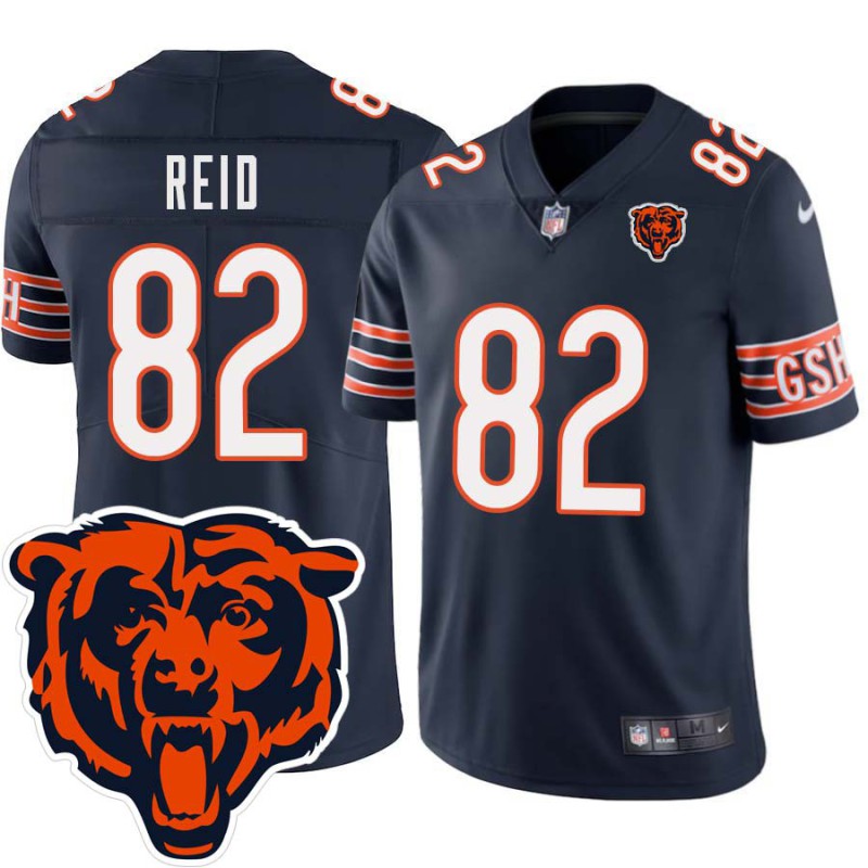 Bears #82 Gabe Reid Tackle Twill Jersey -Navy with 2023 Bear Head Logo Patch