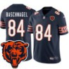 Bears #84 Brian Baschnagel Tackle Twill Jersey -Navy with 2023 Bear Head Logo Patch