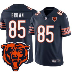 Bears #85 Daniel Brown Tackle Twill Jersey -Navy with 2023 Bear Head Logo Patch