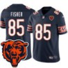 Bears #85 Bob Fisher Tackle Twill Jersey -Navy with 2023 Bear Head Logo Patch