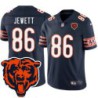 Bears #86 Bob Jewett Tackle Twill Jersey -Navy with 2023 Bear Head Logo Patch