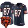 Bears #87 D'Wayne Bates Tackle Twill Jersey -Navy with 2023 Bear Head Logo Patch