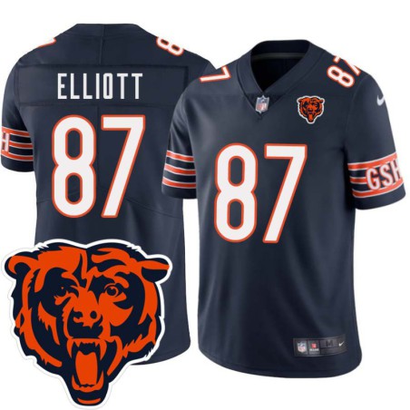 Bears #87 Jamin Elliott Tackle Twill Jersey -Navy with 2023 Bear Head Logo Patch