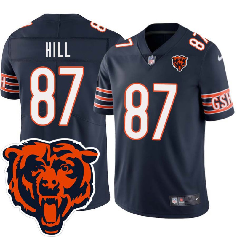 Bears #87 Harlon Hill Tackle Twill Jersey -Navy with 2023 Bear Head Logo Patch