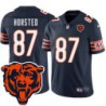 Bears #87 Jesper Horsted Tackle Twill Jersey -Navy with 2023 Bear Head Logo Patch