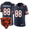 Bears #88 Willard Dewveall Tackle Twill Jersey -Navy with 2023 Bear Head Logo Patch