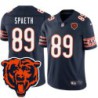 Bears #89 Matt Spaeth Tackle Twill Jersey -Navy with 2023 Bear Head Logo Patch