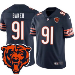 Bears #91 Myron Baker Tackle Twill Jersey -Navy with 2023 Bear Head Logo Patch