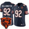 Bears #92 Hunter Hillenmeyer Tackle Twill Jersey -Navy with 2023 Bear Head Logo Patch