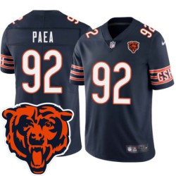 Bears #92 Stephen Paea Tackle Twill Jersey -Navy with 2023 Bear Head Logo Patch