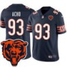 Bears #93 Sam Acho Tackle Twill Jersey -Navy with 2023 Bear Head Logo Patch