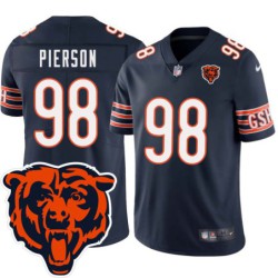 Bears #98 Shurron Pierson Tackle Twill Jersey -Navy with 2023 Bear Head Logo Patch