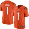 Bengals #1 Ja'Marr Chase Sewn On Orange Jersey