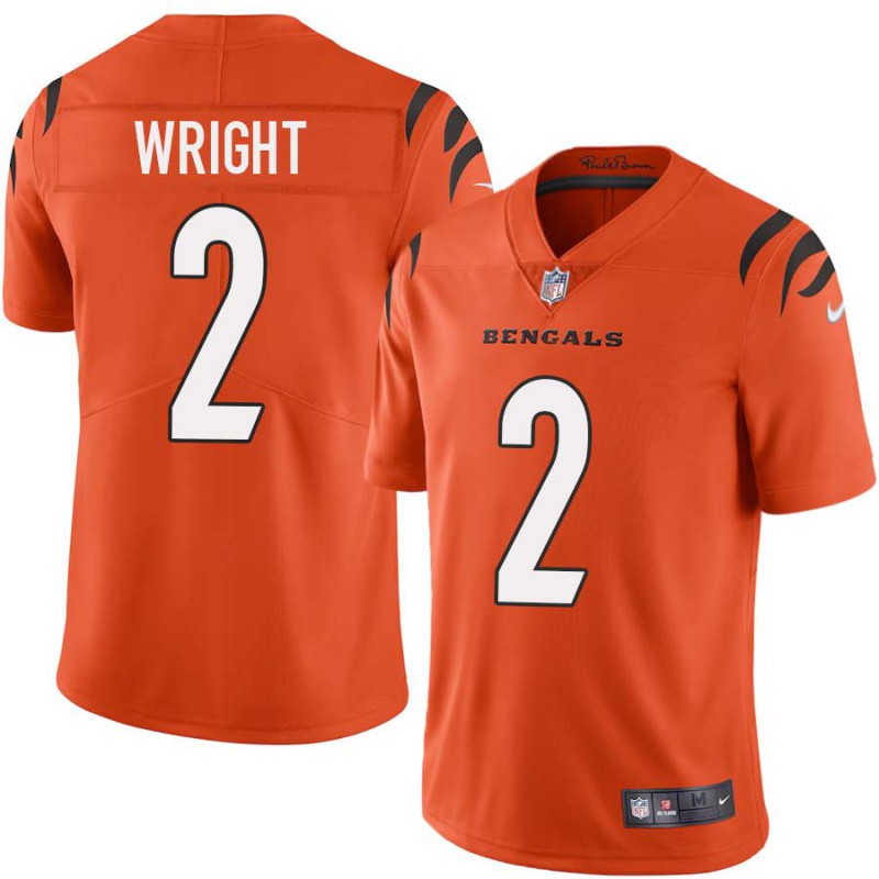 Bengals #2 Anthony Wright Sewn On Orange Jersey