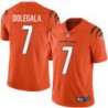 Bengals #7 Jake Dolegala Sewn On Orange Jersey