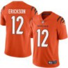 Bengals #12 Alex Erickson Sewn On Orange Jersey