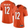 Bengals #12 Erik Wilhelm Sewn On Orange Jersey