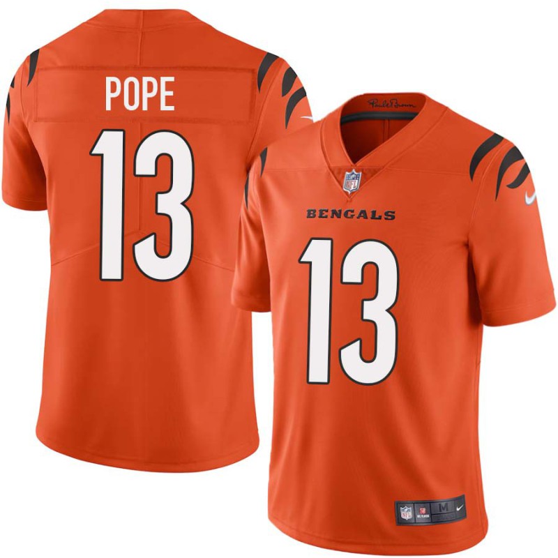 Bengals #13 Daniel Pope Sewn On Orange Jersey