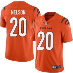 Bengals #20 Reggie Nelson Sewn On Orange Jersey