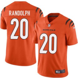 Bengals #20 Thomas Randolph Sewn On Orange Jersey