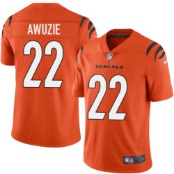 Bengals #22 Chidobe Awuzie Sewn On Orange Jersey