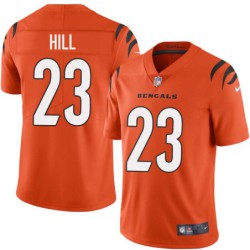 Bengals #23 Daxton Hill Sewn On Orange Jersey